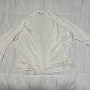 White cardigan